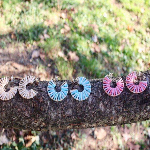 ANTHRO x BaubleBar Boho Bolo Raffia Hoop Earrings - Picture 12 of 12